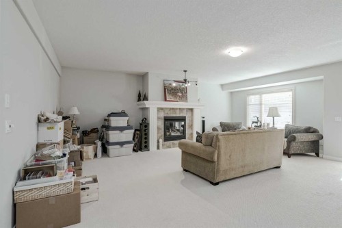 103 Bridle Estates Mews Sw, Calgary, AB - Indoor Photo Showing Living Room With Fireplace