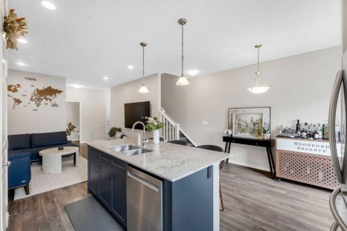 92 Legacy Glen Street Se, Calgary, AB - Indoor Photo Showing Kitchen With Double Sink With Upgraded Kitchen
