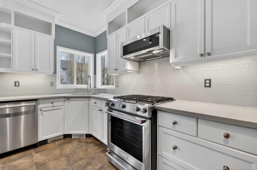 99 Evansbrooke Manor Nw, Calgary, AB - Indoor Photo Showing Kitchen With Stainless Steel Kitchen With Upgraded Kitchen