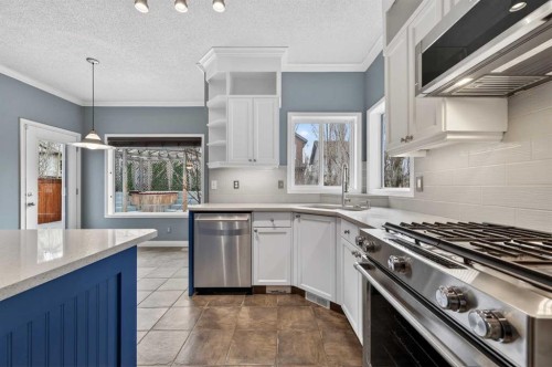 99 Evansbrooke Manor Nw, Calgary, AB - Indoor Photo Showing Kitchen With Stainless Steel Kitchen With Upgraded Kitchen