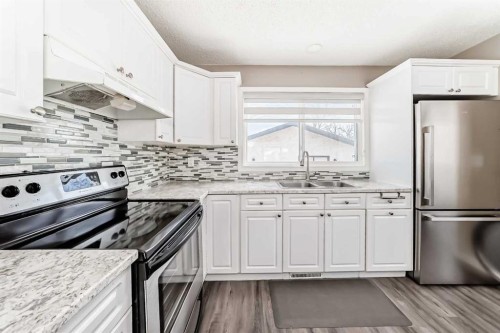 132 Whiteview Close Ne, Calgary, AB - Indoor Photo Showing Kitchen With Stainless Steel Kitchen With Upgraded Kitchen