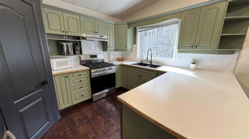 24-32375 Range Road 62, Rural Mountain View County, AB - Indoor Photo Showing Kitchen With Double Sink