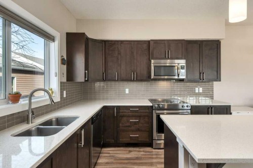 705 Nolan Hill Boulevard Nw, Calgary, AB - Indoor Photo Showing Kitchen With Double Sink With Upgraded Kitchen
