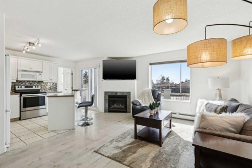 102-6102 Valleyview Park Se, Calgary, AB - Indoor With Fireplace