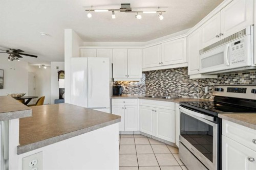 102-6102 Valleyview Park Se, Calgary, AB - Indoor Photo Showing Kitchen With Upgraded Kitchen