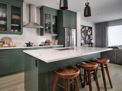 124 Royston Gardens Nw, Calgary, AB - Indoor Photo Showing Kitchen With Upgraded Kitchen
