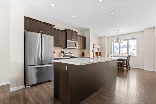 53 Amery Crescent, Crossfield, AB - Indoor Photo Showing Kitchen With Upgraded Kitchen