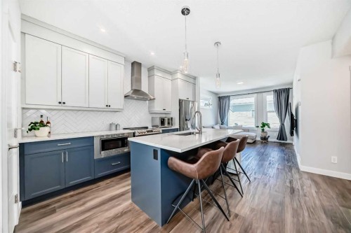 172 Rowmont Boulevard Nw, Calgary, AB - Indoor Photo Showing Kitchen With Stainless Steel Kitchen With Upgraded Kitchen