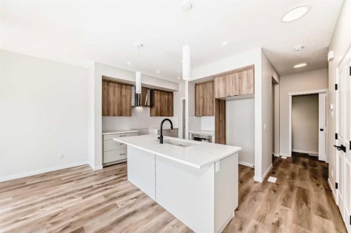 1069 Sawgrass Link Nw, Airdrie, AB - Indoor Photo Showing Kitchen With Double Sink