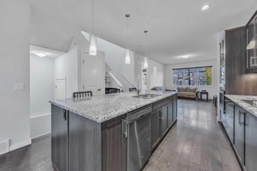 342 Chaparral Valley Drive Se, Calgary, AB - Indoor Photo Showing Kitchen With Upgraded Kitchen