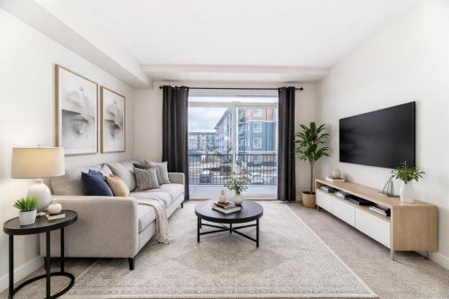211-10 Walgrove Se, Calgary, AB - Indoor Photo Showing Living Room