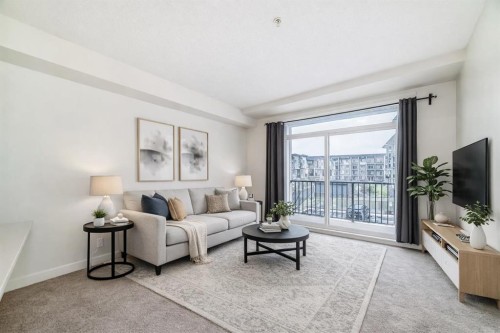 211-10 Walgrove Se, Calgary, AB - Indoor Photo Showing Living Room