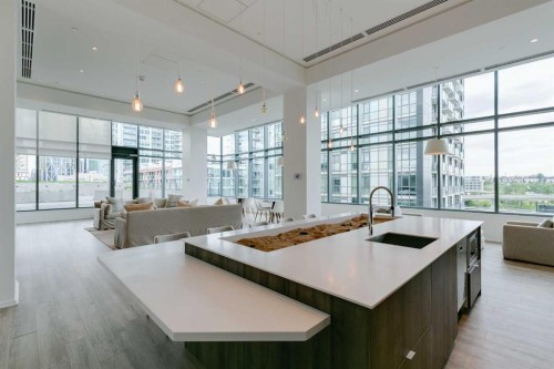 404-615 6 Avenue Se, Calgary, AB - Indoor Photo Showing Kitchen With Upgraded Kitchen