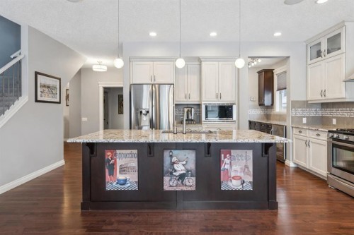 135 Auburn Sound Manor Se, Calgary, AB - Indoor Photo Showing Kitchen With Stainless Steel Kitchen With Upgraded Kitchen