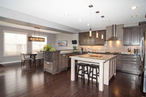 119 Auburn Bay Avenue Se, Calgary, AB - Indoor Photo Showing Kitchen With Upgraded Kitchen