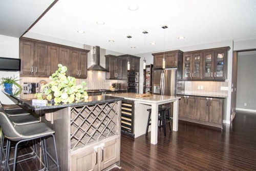 119 Auburn Bay Avenue Se, Calgary, AB - Indoor Photo Showing Kitchen With Upgraded Kitchen