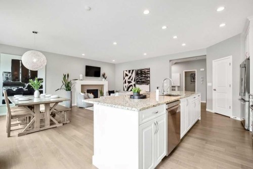 84 Auburn Glen View Se, Calgary, AB - Indoor Photo Showing Kitchen With Upgraded Kitchen