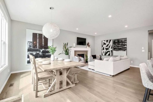 84 Auburn Glen View Se, Calgary, AB - Indoor With Fireplace