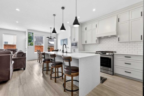 41 Copperhead Road Se, Calgary, AB - Indoor Photo Showing Kitchen With Upgraded Kitchen