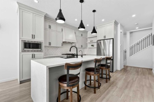 41 Copperhead Road Se, Calgary, AB - Indoor Photo Showing Kitchen With Upgraded Kitchen