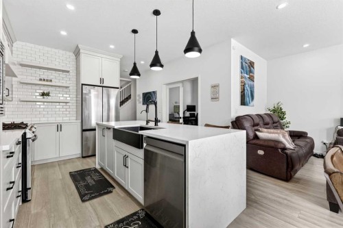 41 Copperhead Road Se, Calgary, AB - Indoor Photo Showing Kitchen With Upgraded Kitchen