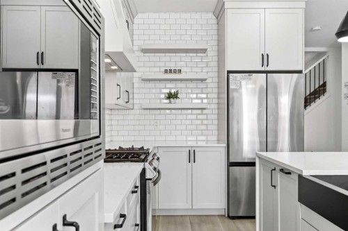 41 Copperhead Road Se, Calgary, AB - Indoor Photo Showing Kitchen With Upgraded Kitchen