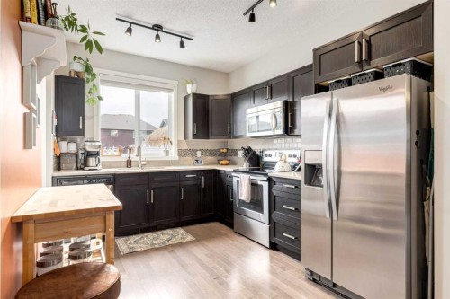 38 Legacy Boulevard Se, Calgary, AB - Indoor Photo Showing Kitchen With Stainless Steel Kitchen With Double Sink With Upgraded Kitchen