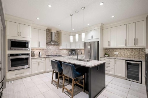 127 Lake Placid Close Se, Calgary, AB - Indoor Photo Showing Kitchen With Upgraded Kitchen