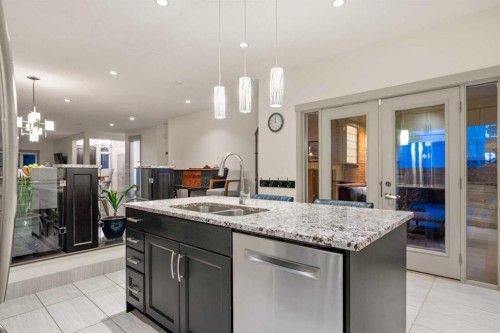 127 Lake Placid Close Se, Calgary, AB - Indoor Photo Showing Kitchen With Double Sink With Upgraded Kitchen