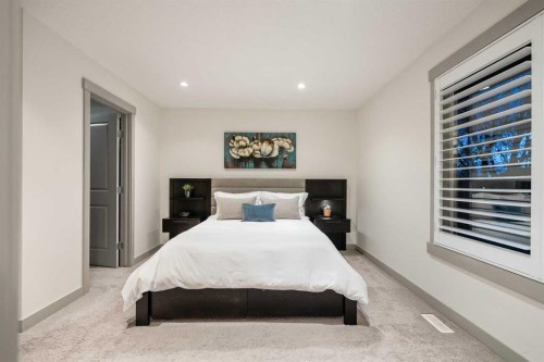 127 Lake Placid Close Se, Calgary, AB - Indoor Photo Showing Bedroom