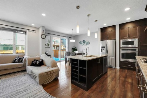 216 Carringvue Manor Nw, Calgary, AB - Indoor Photo Showing Kitchen With Stainless Steel Kitchen With Upgraded Kitchen