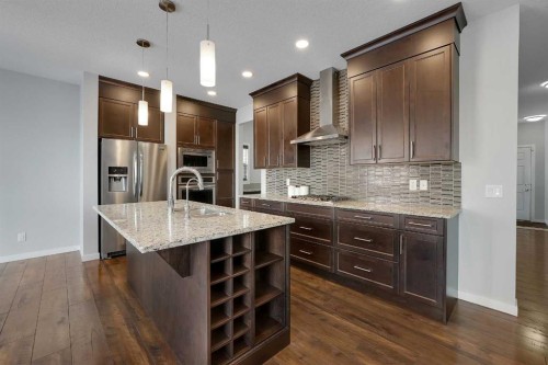 216 Carringvue Manor Nw, Calgary, AB - Indoor Photo Showing Kitchen With Upgraded Kitchen