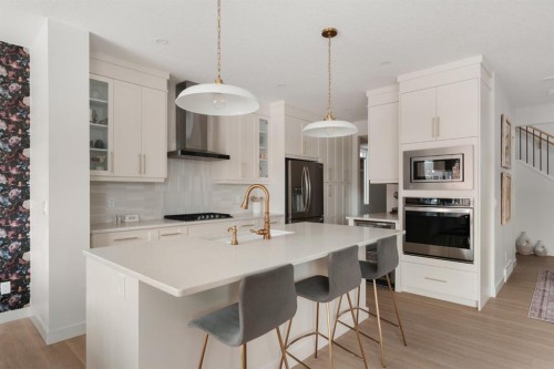 29 Cranbrook Park Se, Calgary, AB - Indoor Photo Showing Kitchen With Stainless Steel Kitchen With Upgraded Kitchen