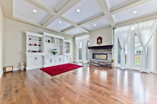60 Elmont Rise Sw, Calgary, AB - Indoor With Fireplace