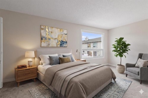 32 Deerpoint Road Se, Calgary, AB - Indoor Photo Showing Bedroom