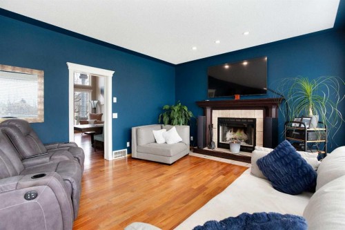 161 Panorama Hills View Nw, Calgary, AB - Indoor Photo Showing Living Room With Fireplace