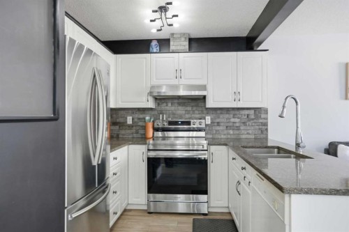 43 Everstone Place Sw, Calgary, AB - Indoor Photo Showing Kitchen With Double Sink With Upgraded Kitchen