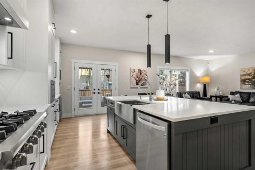 311 Chaparral Ravine View Se, Calgary, AB - Indoor Photo Showing Kitchen With Double Sink With Upgraded Kitchen