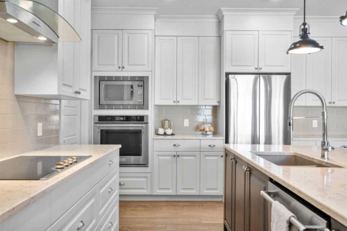 211-20 Seton Park Se, Calgary, AB - Indoor Photo Showing Kitchen With Stainless Steel Kitchen With Upgraded Kitchen