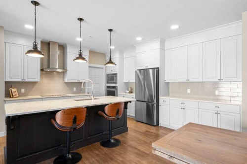 211-20 Seton Park Se, Calgary, AB - Indoor Photo Showing Kitchen With Stainless Steel Kitchen With Upgraded Kitchen