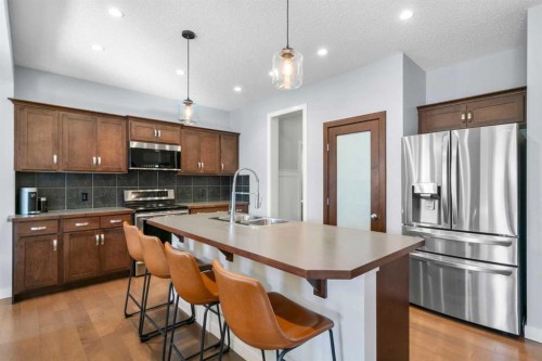 9 Sage Valley Park Nw, Calgary, AB - Indoor Photo Showing Kitchen With Stainless Steel Kitchen With Double Sink