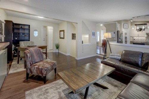 19 Riverstone Crescent Se, Calgary, AB - Indoor Photo Showing Living Room