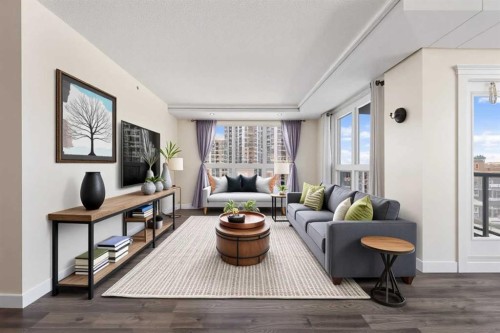 1009-8880 Horton Road Sw, Calgary, AB - Indoor Photo Showing Living Room