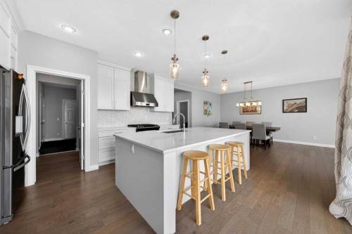 396 Evansborough Way Nw, Calgary, AB - Indoor Photo Showing Kitchen With Upgraded Kitchen