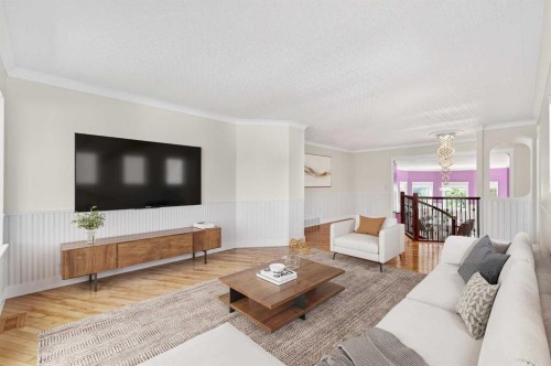 1212 15 Avenue, Didsbury, AB - Indoor Photo Showing Living Room