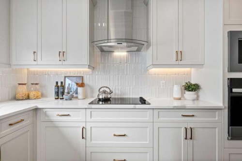 135 Huxland Road Ne, Calgary, AB - Indoor Photo Showing Kitchen With Upgraded Kitchen