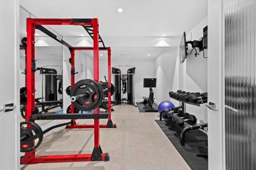 11 Mckendrick Point, Rural Rocky View County, AB - Indoor Photo Showing Gym Room