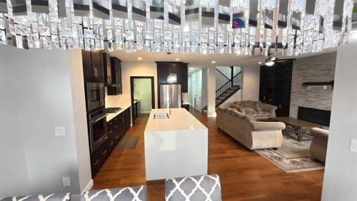 144 Red Embers Square Ne, Calgary, AB - Indoor With Fireplace