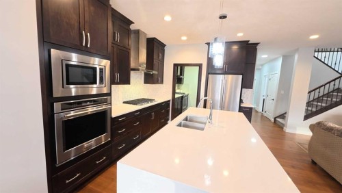 144 Red Embers Square Ne, Calgary, AB - Indoor Photo Showing Kitchen With Double Sink With Upgraded Kitchen