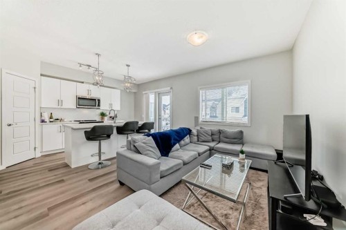 806-32 Red Embers Parade Ne, Calgary, AB - Indoor Photo Showing Living Room
